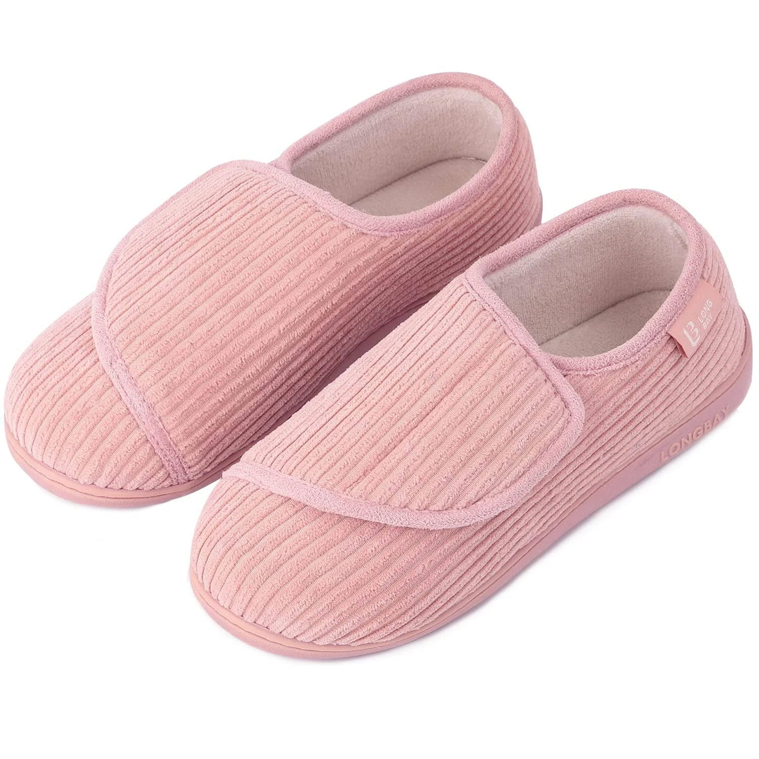 Longbay Womens Slippers Diabetic Shoes Wide Width for Edema Swollen Feet ...