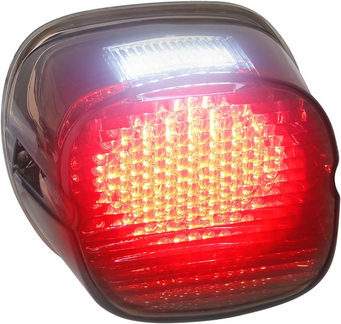 Smoked LED Tail Light Motorcycle Rear Taillights with Brake License Plate Lights  | eBay