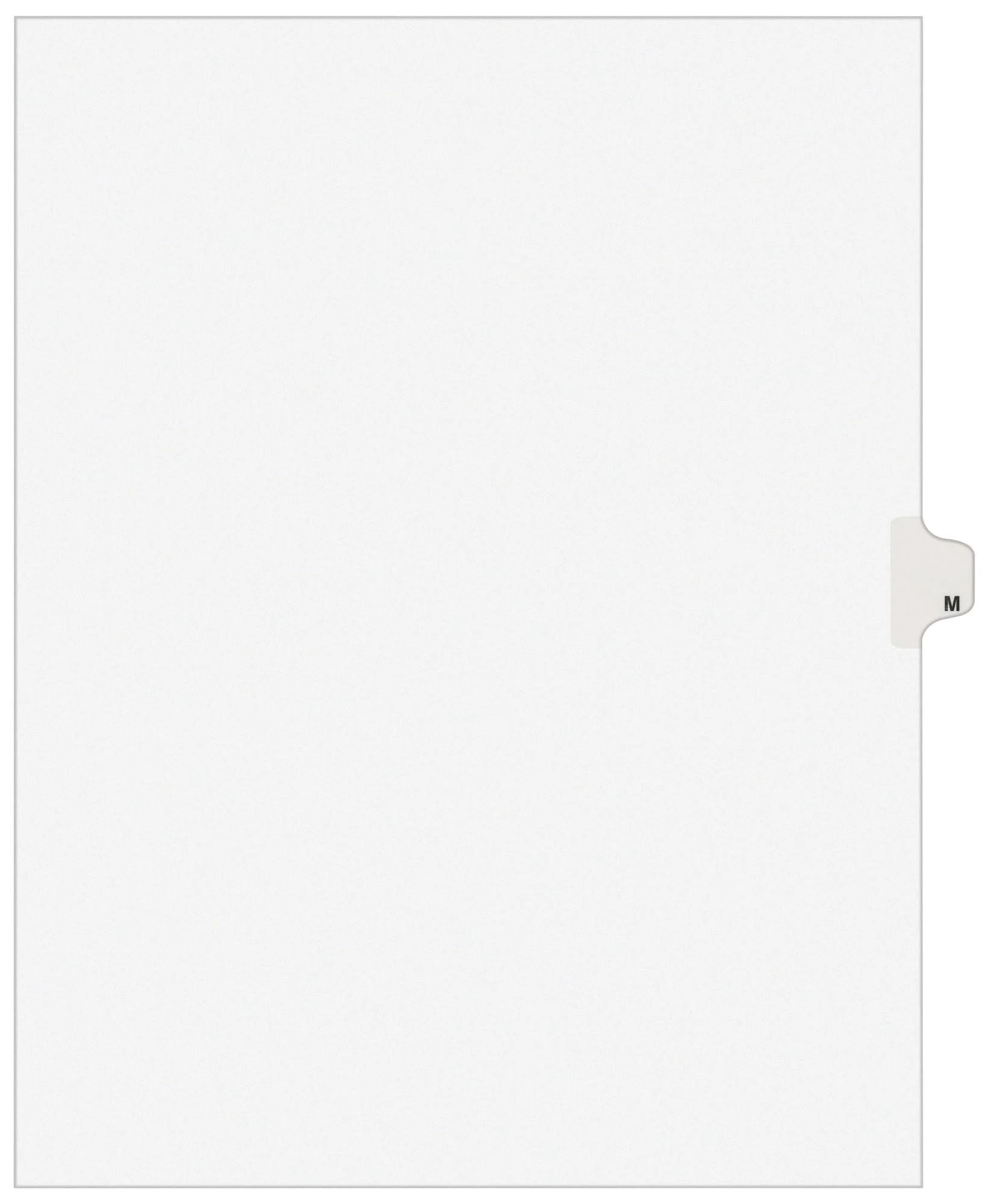 Avery Legal Dividers, Premium Individual Tab Titles, Letter Size, Side Tabs, M, Pack of 25 (01413)