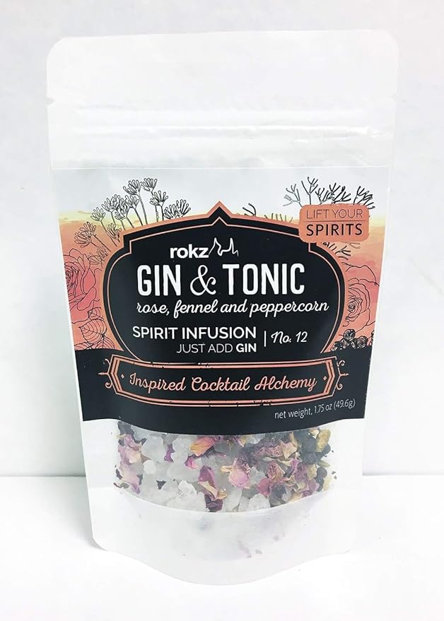 Rokz Gin and Tonic Spirit Infusion Blend for Cocktails