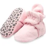 Zutano Cozie Fleece Gripper Bootie Baby Pink 12M