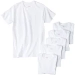 Hanes Men&#039;s White 6-Pk Crew Neck Tagless T-Shirts Small (34-36&#034;)