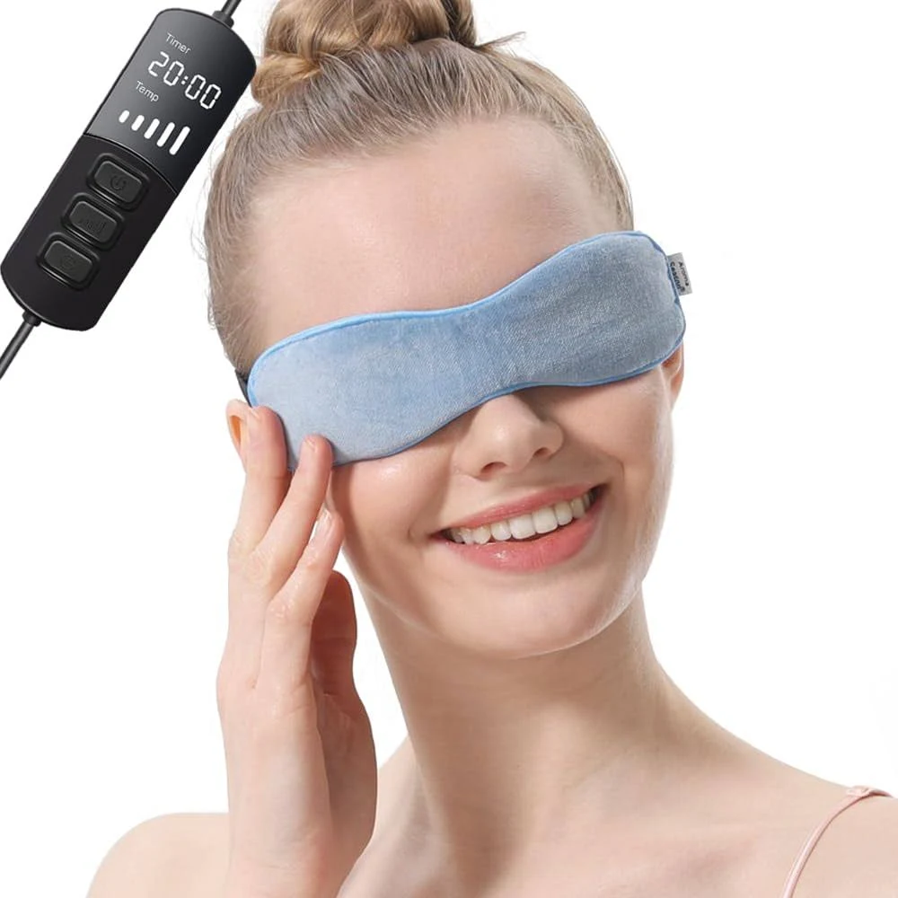 Aroma Season Professional Heated Eye Mask with Flaxseed Graphene Fir, Warm Eye Compress for Dry Eye Syndrome, Chalazion, Stye, Mgd and Blepharitis, St