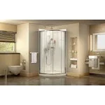 DreamLine Prime 36 in. x 76 3/4 in. Semi-Frameless Clear Glass Sliding Shower