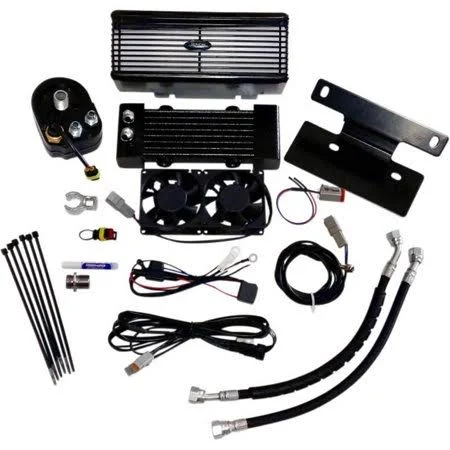 UltraCool Black Oil Cooler Kit 09-16 Harley-Davidso<wbr/>n Touring Bagger RF-2G