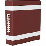 3&#034; 3-Ring Football Binder Football Album Brown &#034;Pigskin&#034; Design BCW Brand