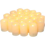 Flameless Flickering Votive Tea Lights Candles Bulk Battery Operated Set of 24 F