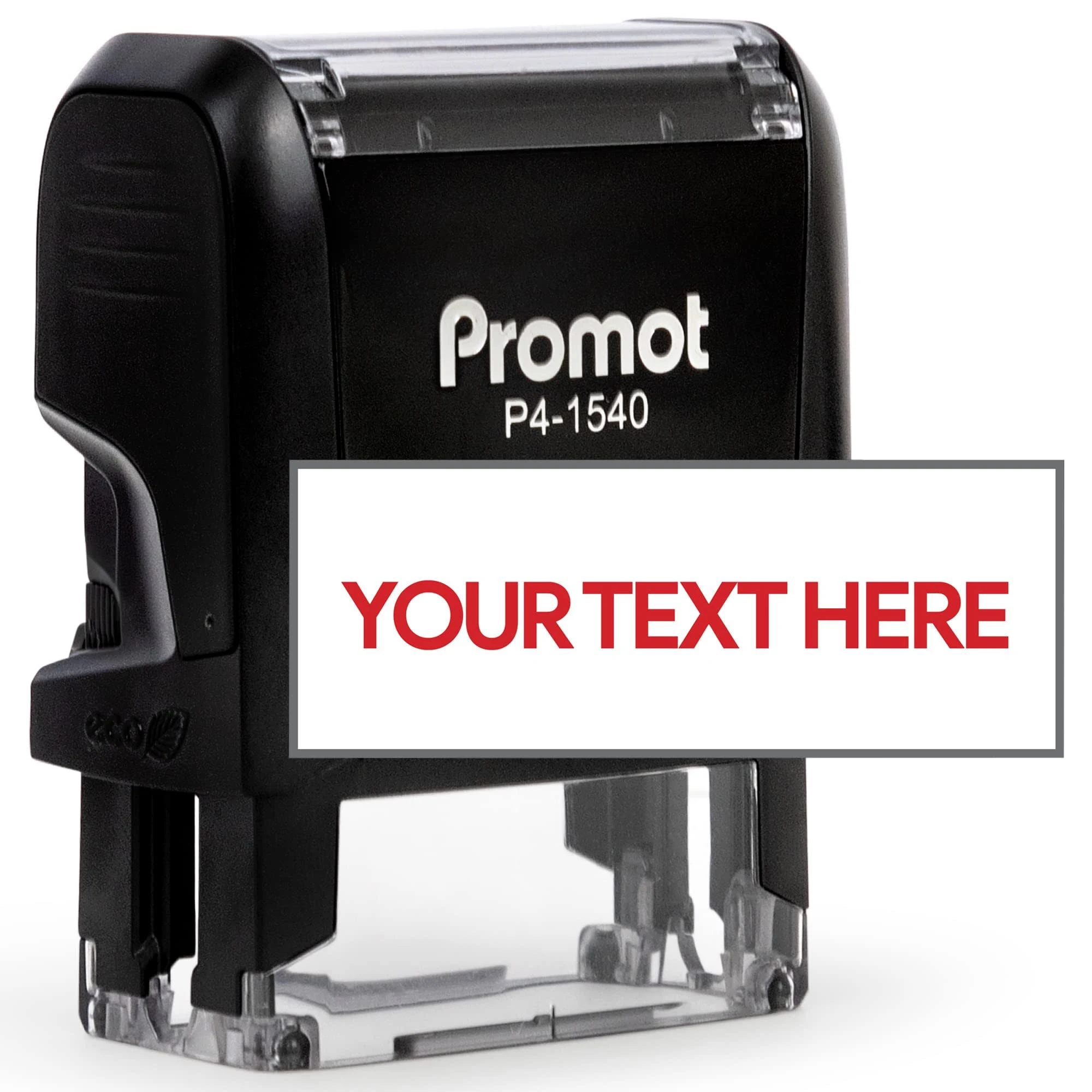 Promot Self Inking 1 Line Custom Stamp - Personalized Name Stamp for Office, Teacher, Address & Business Label Stamp - Choose Font, Ink Color, Pad, Fo