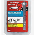 Red Head 3/8 in. x 3-3/4 in. Wedge Anchor 15CT