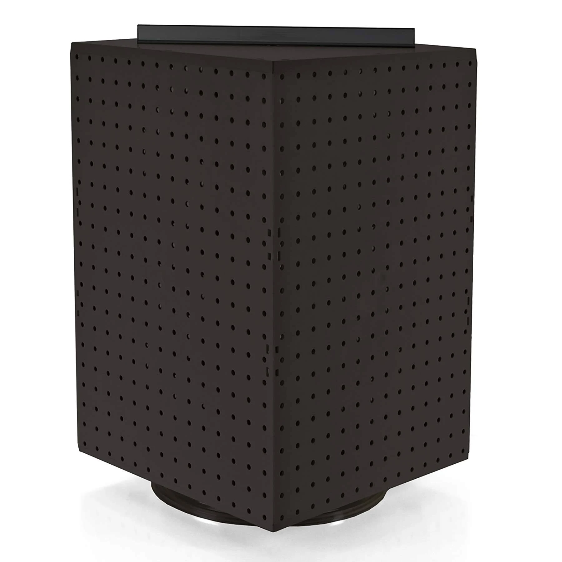 Azar Displays Four-Sided Revolving 14"W x 20"H Pegboard Counter Display, Black (701414-BLK)