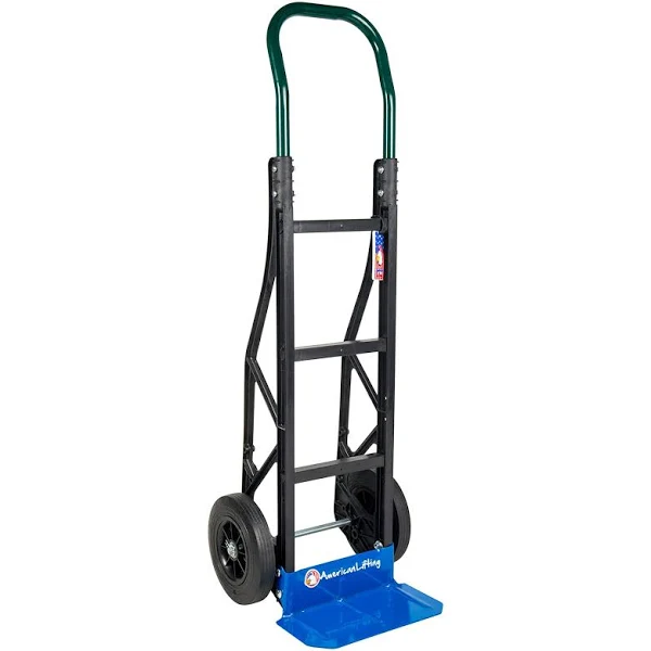 American Lifting 600 lb Capacity Ultra Lightweight Super Strong Nylon Convertible Hand Truck & Dolly Green / Blue