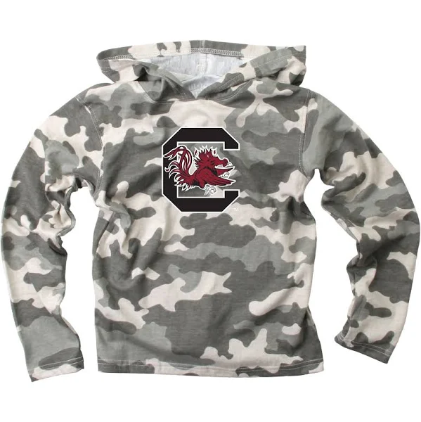 Wes and Willy Youth Camo Long Sleeve Hooded T-Shirt