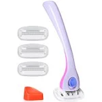 Billie Razors for Women Shave Kit – Women’s Razor + 4 x 5-Blade Razor Refills + Magnetic Holder – DreamPop