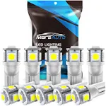 Marsauto 194 LED Light Bulb 6000K 168 T10 2825 5smd LED Replacement Bulbs for Car Dome Map Door Courtesy License Plate Lights