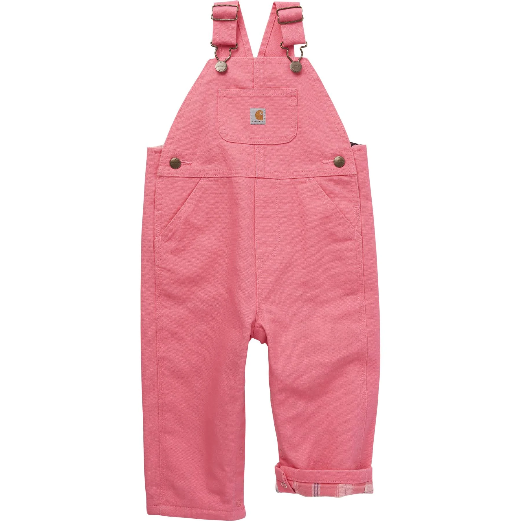 Carhartt Girls Pink Loose Fit Canvas Bib Overall