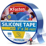 XFasten Self Fusing Silicone Tape Blue 1&#034; X 36-Foot, Silicone Tape for Plumbi...