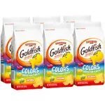 Goldfish Colors Cheddar Cheese Crackers, Baked Snack Crackers, 6.6 oz Bag (Pack of 6)