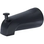 Diverter Tub Spout with Slip Fit and IPS Connection in Matte Black