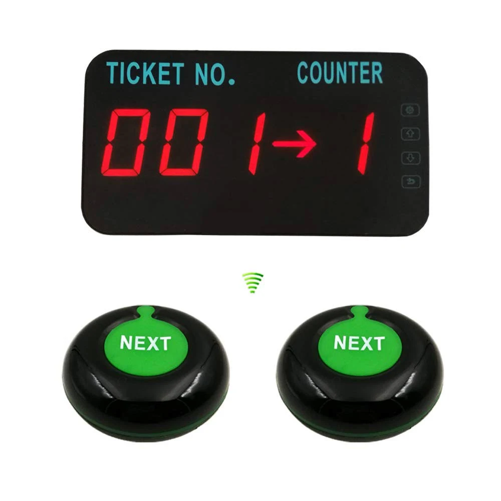 Number Calling System Take A Number System Queue Call System LED Display Show Tickets Number and Counter Number (2 button +1 display)