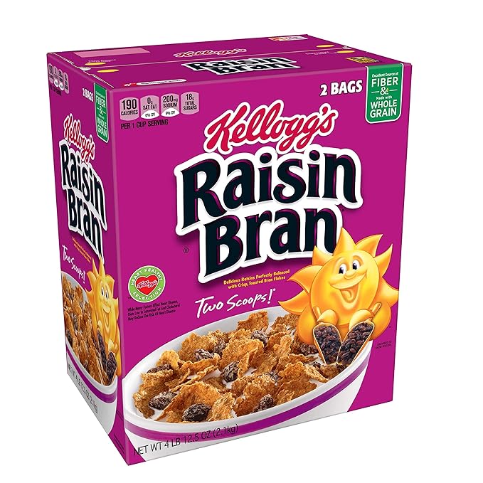 Kellogg's Cereal, Raisin Bran, Family Size 22.1 oz