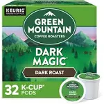 Green Mountain Keurig Coffee, 100% Arabica, Dark Roast, Dark Magic, K-Cup Pods, Value Pack - 32 pack, 0.40 oz pods