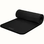 Retrospec Solana 1" Yoga Mat | Color: Black | Size: One inch