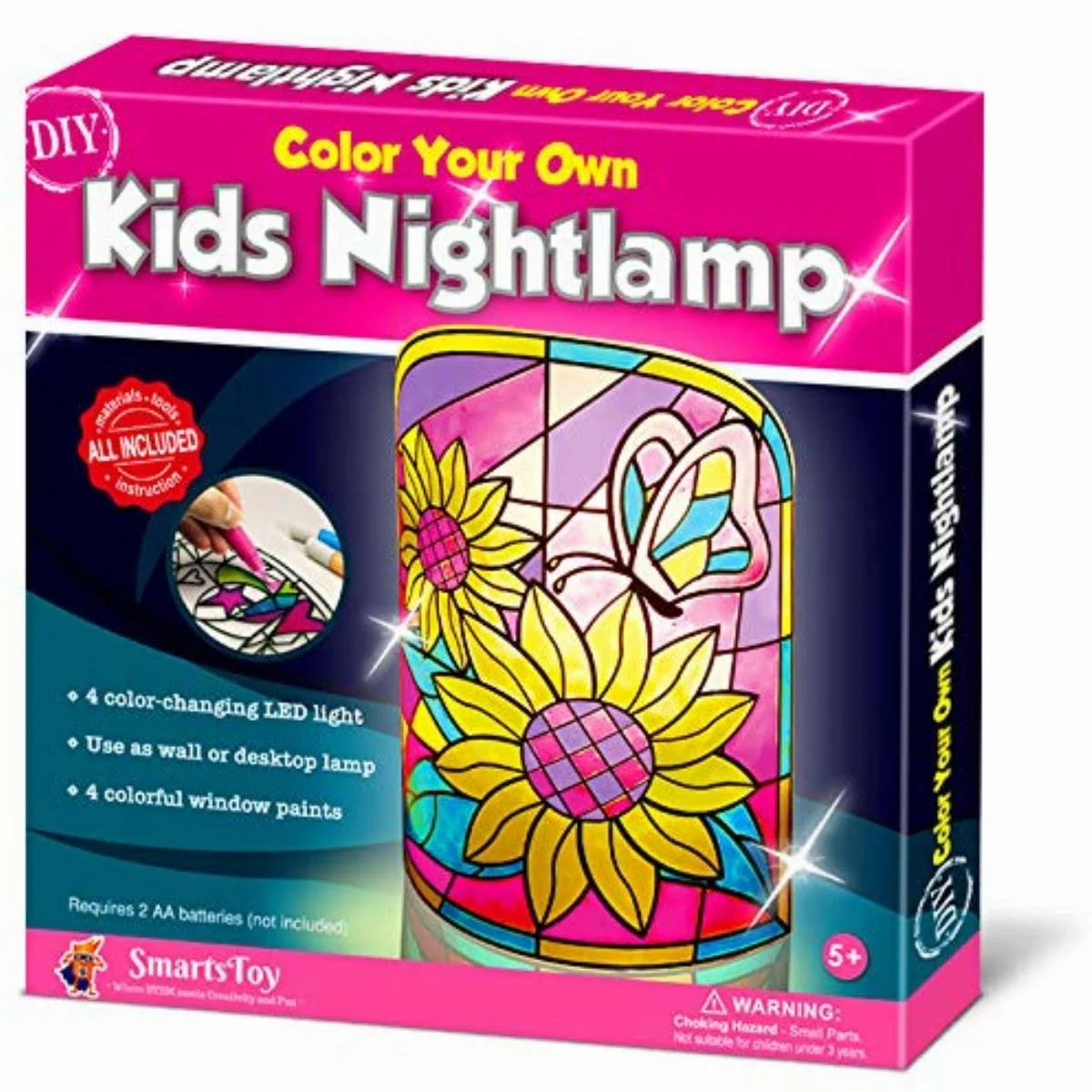 Arts and crafts stained glass kit crafts for kids crafts ages 5-7 girls arts, aglow in the dark sparkle arts and crafts for girls 9-12 kids crafts