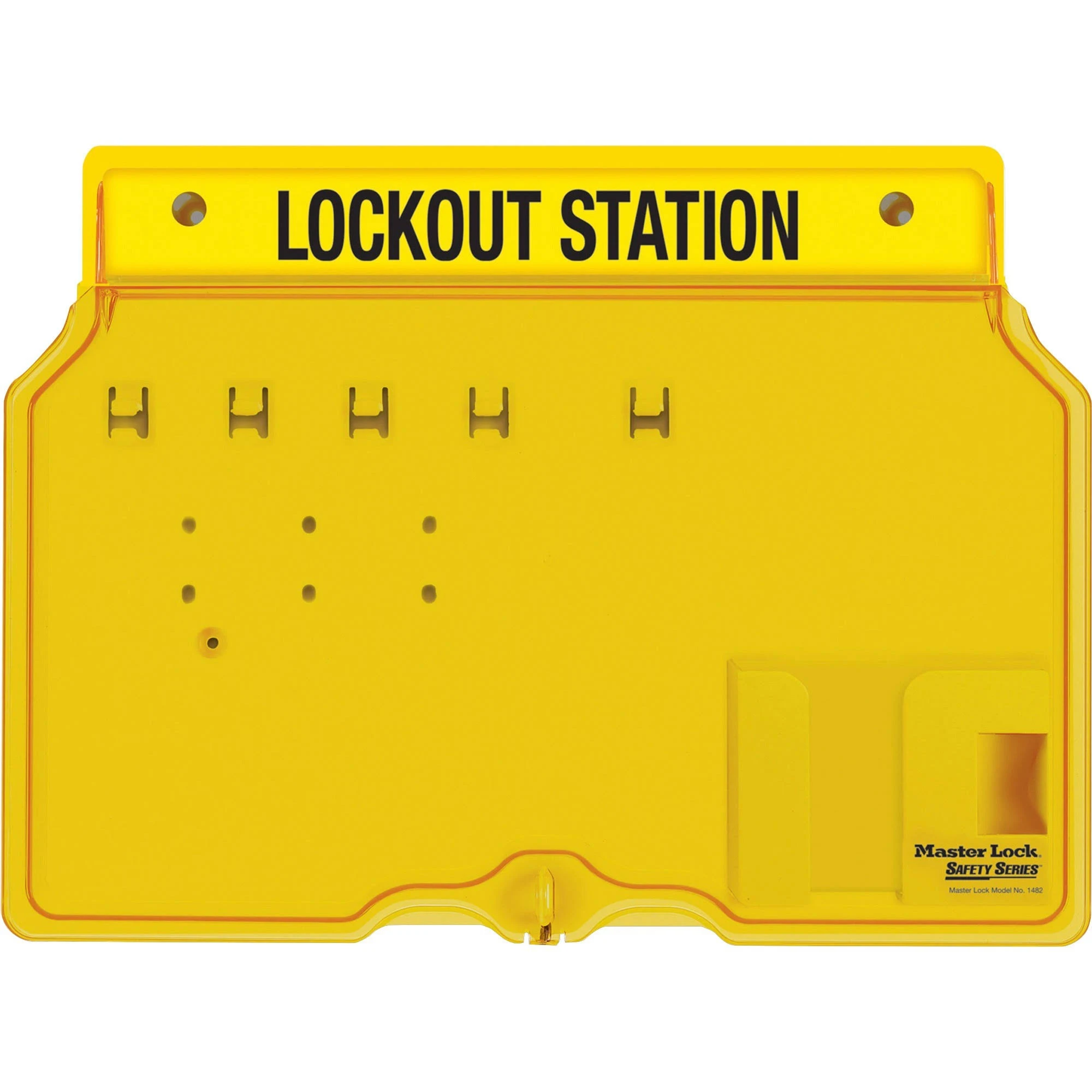 Master Lock 1482B Lockout Tagout Padlock Station , Yellow, Unfilled