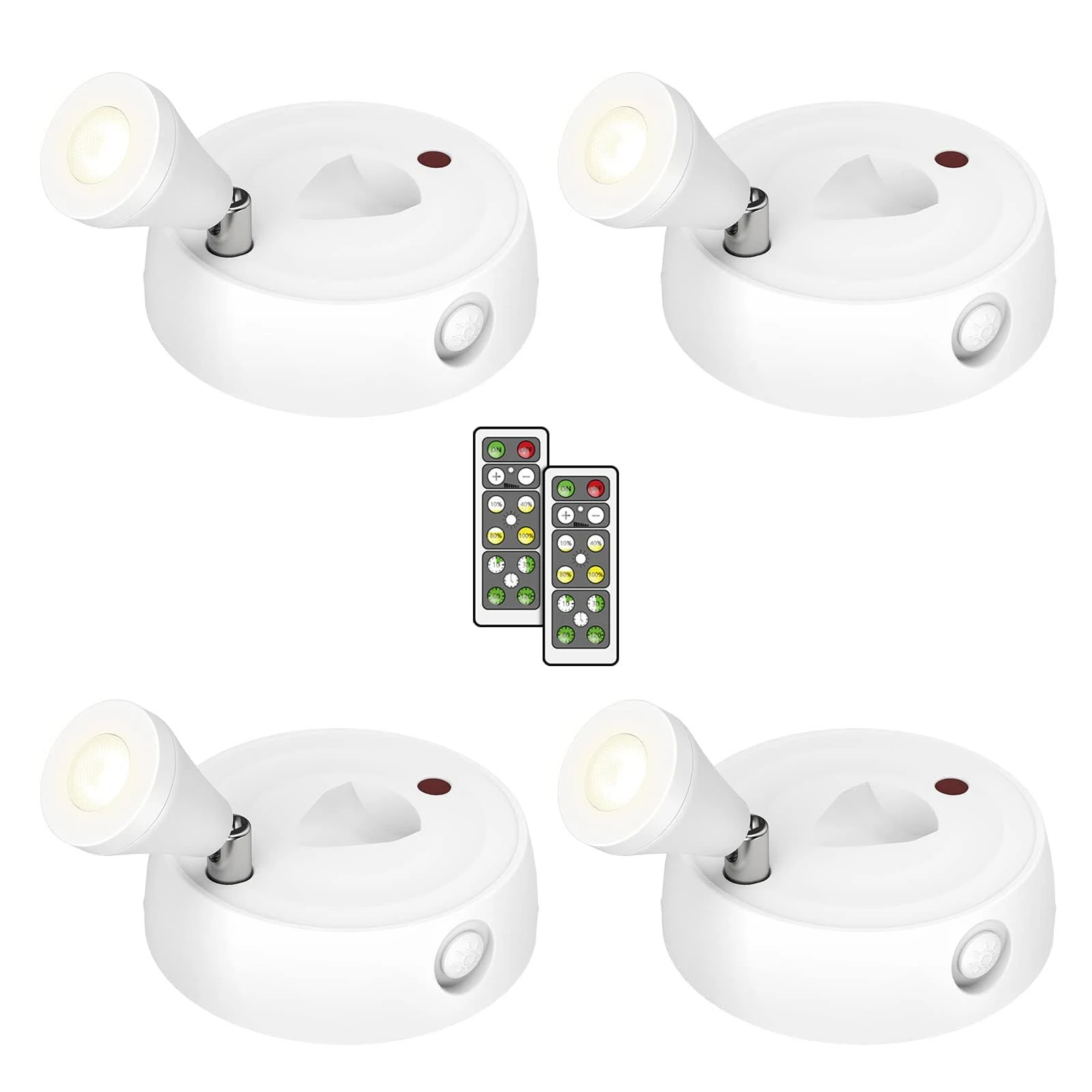 Spot Lights Indoor 4 Pack Wireless Spotlight Battery Operated Dimmable Led Accen