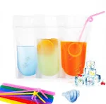 100pcs Drink Pouches For Adults Heavy Duty Handheld Translucent Reusable Juice P