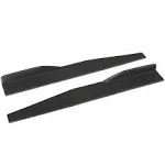 Universal Car Body Styling Side Skirt 745mm Carbon Fiber Pattern Left/Right PP Universal Rear Side Skirt Winglets Diffusers (6057#Carbon)