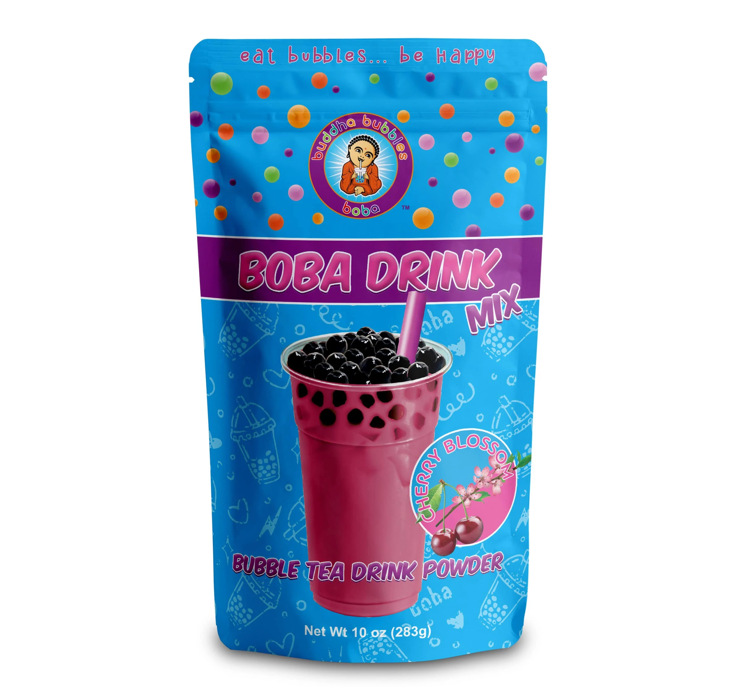 CHERRY BLOSSOM SAKURA Boba / Bubble Tea Drink Mix Powder by Buddha Bubbles Boba (10 Ounce)