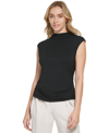 Women's X-fit Sleeveless Mock Neck Top In Black