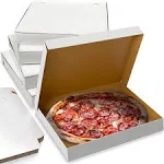 MT Products 10" x 10" x 1.5" White Lock Corner Thin Pizza Box - Pack of 20