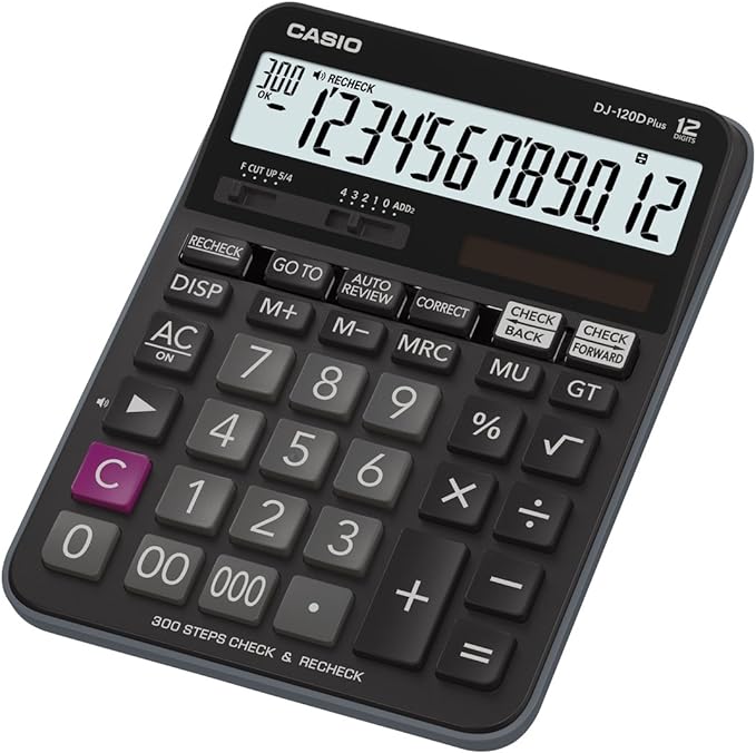 Casio Calculator Desktop 12 Digit Check Control DJ-120D Plus