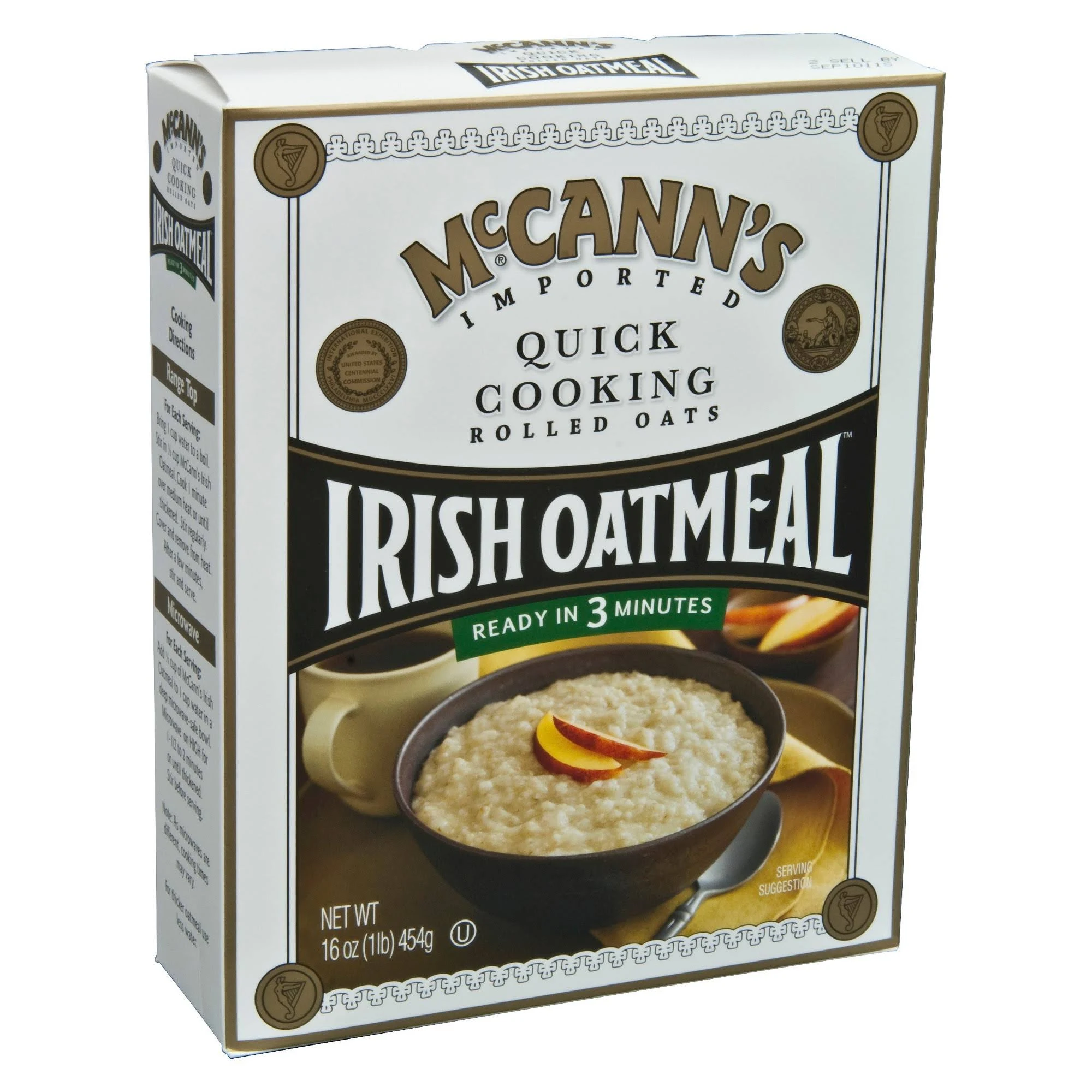 Mccanns Oatmeal, Irish, Quick Cooking - 16 oz