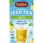 Cold Brew Iced Tea, Green Tea, 18 Count (Pack of 6)