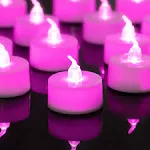 LANKER 24 Pack LED Tea Lights Candles - Steady Flameless Tealight Candle - Long