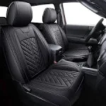 Tomatoman Toyota Tacoma Seat Covers Custom Fit for Truck 2005-2022 2023 2024 Access Crew Double Cab TRD Sport Offroad Limited SR5 V6 Airbag Compatible Car Cushions(Full Set/Black)