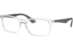 Ray-Ban Eyeglasses RX7047  5768 Frame Trasparent Square Man Woman