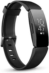 Fitbit Inspire HR Fitness Tracker-Black S/P + L/G bands-Model FB413BKBK