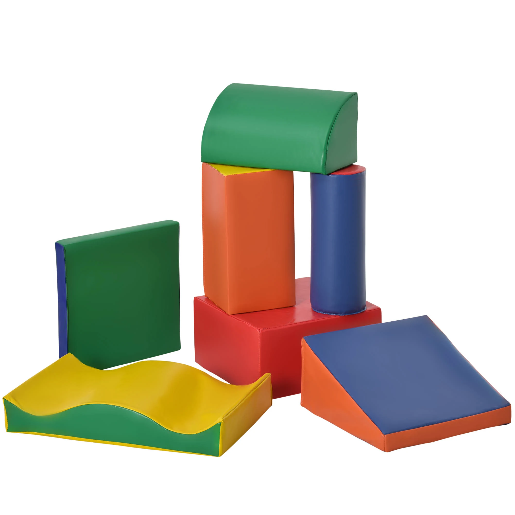 Soozier 7 Piece Soft Play Blocks Kids Climb and Crawl Gym Toy Foam Building and ...