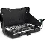 Coleman Triton 2 Burner Portable Propane Camping Stove Matte Black 22000 Btu