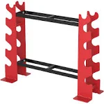 Fisup Weight Rack for Dumbbells, Dumbbell Rack Stand Only 450lbs Capacity Weight Rack for Home Gym Strength Training Dumbbell Racks Red and Black 5 T