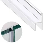 Zengest Glass Door Seal Strip, 120 Inch Soft Shower Door Sweep to Stop Leaks, Shower Silicone Seal Strip