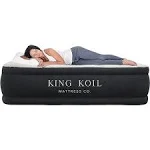 King Koil Plush Pillow Top Twin-Size Inflatable Air Mattress with Built-in Hi...