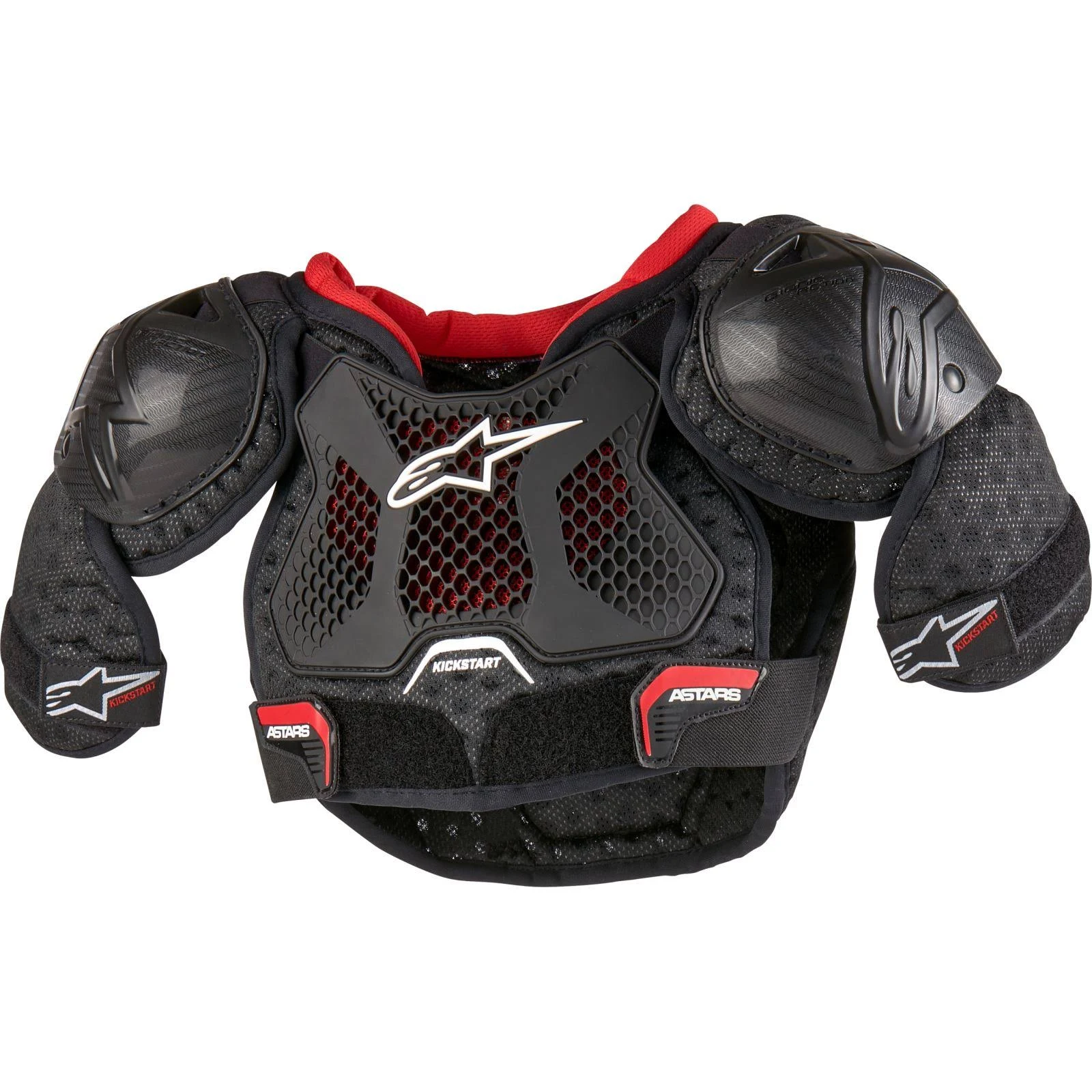 Bionic Action Kickstart Kid Chest Guards 6-Apr Black/Red 6740624-13-4/6