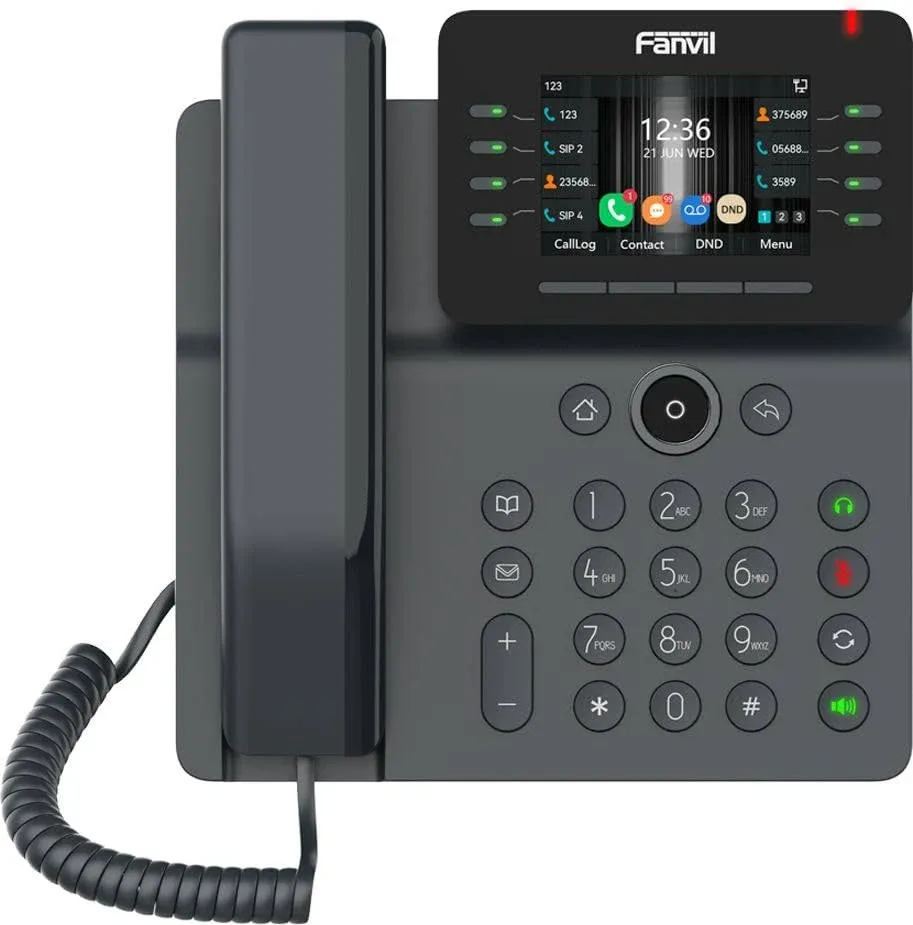 Fanvil V64 Prime Business Phone 12 SIP Lines HD Voice PoE and Dual Gigabit Ports