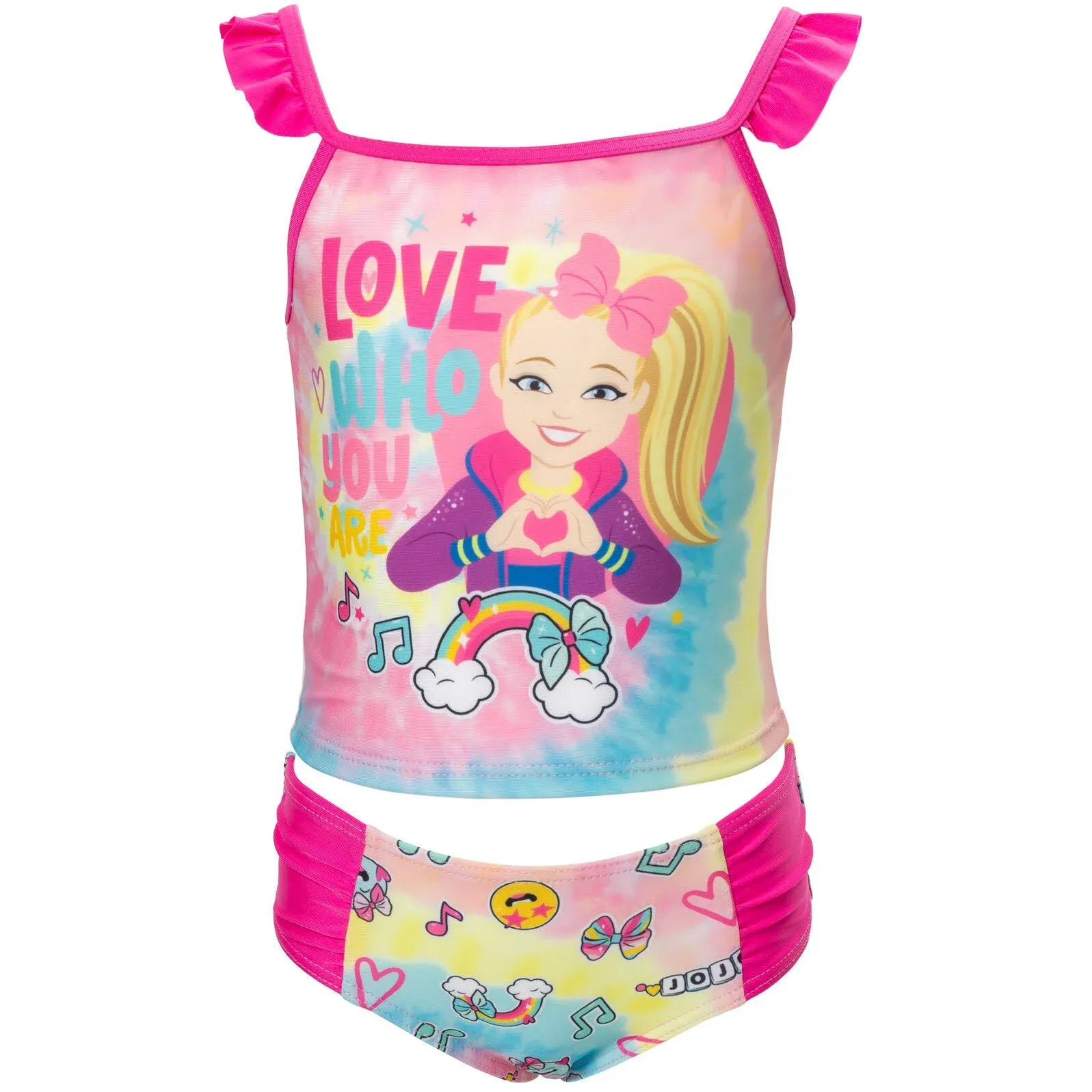 Jojo Siwa Little Girls Tankini Top and Bikini Bottom Pink 4