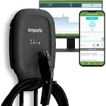 Emporia Level 2 EV Charger Black / NACS / Tesla / NEMA 14-50